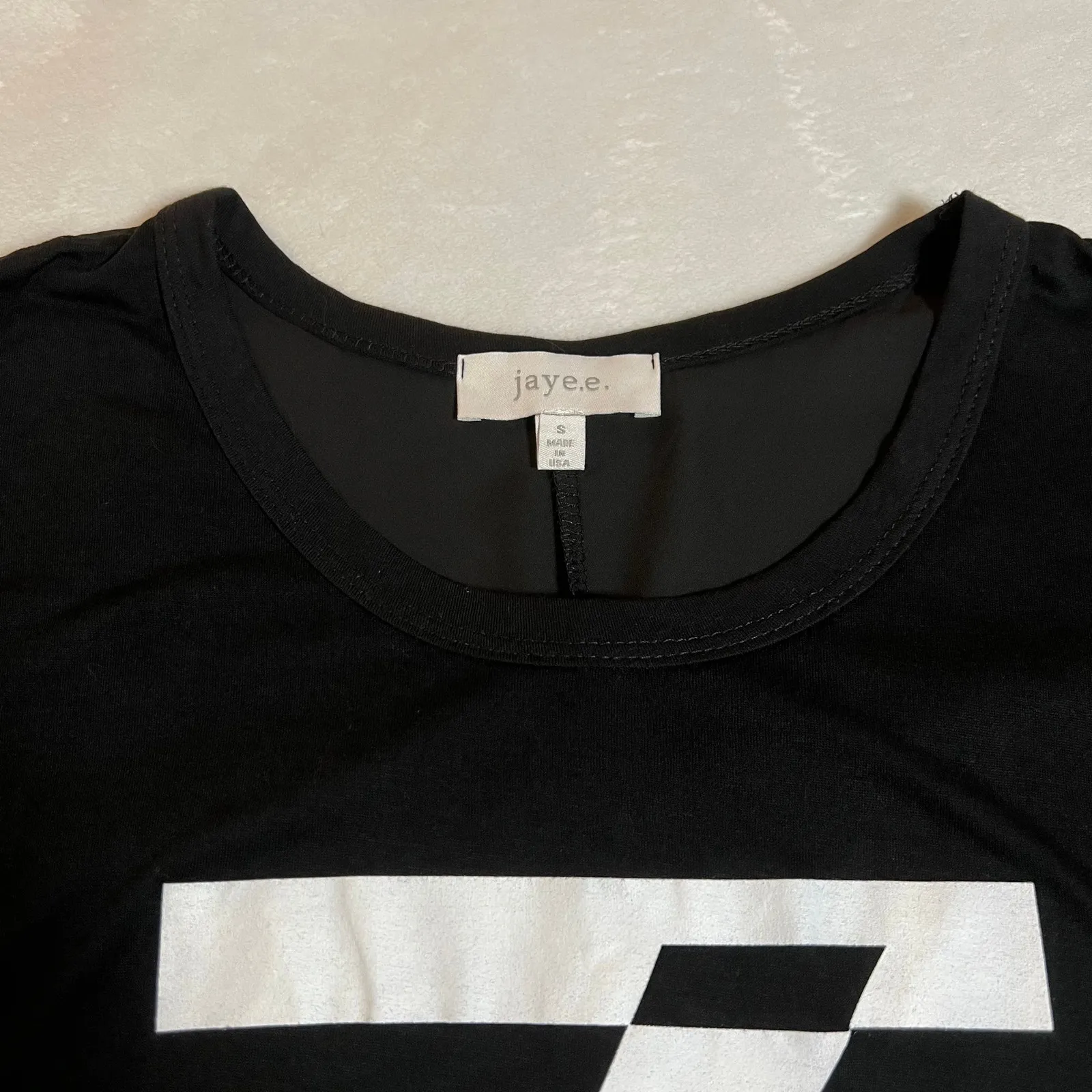 Jaye.e. Crewneck Lightning Bolt Mixed Media T - Image 4