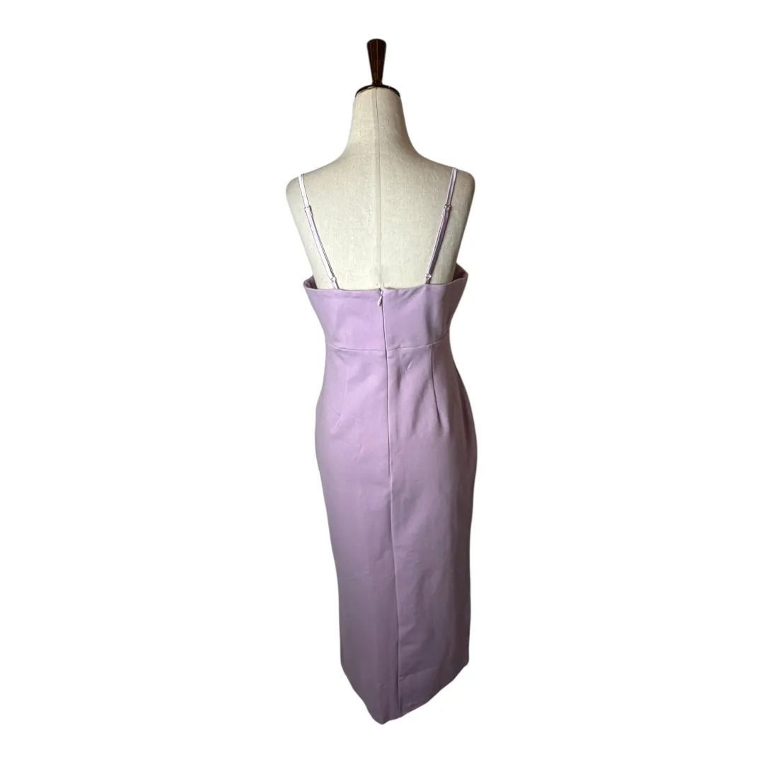 Petal + Pup Dress Women 10 Purple Asymmetric Zahra Midi Slit Preppy Party - Image 3
