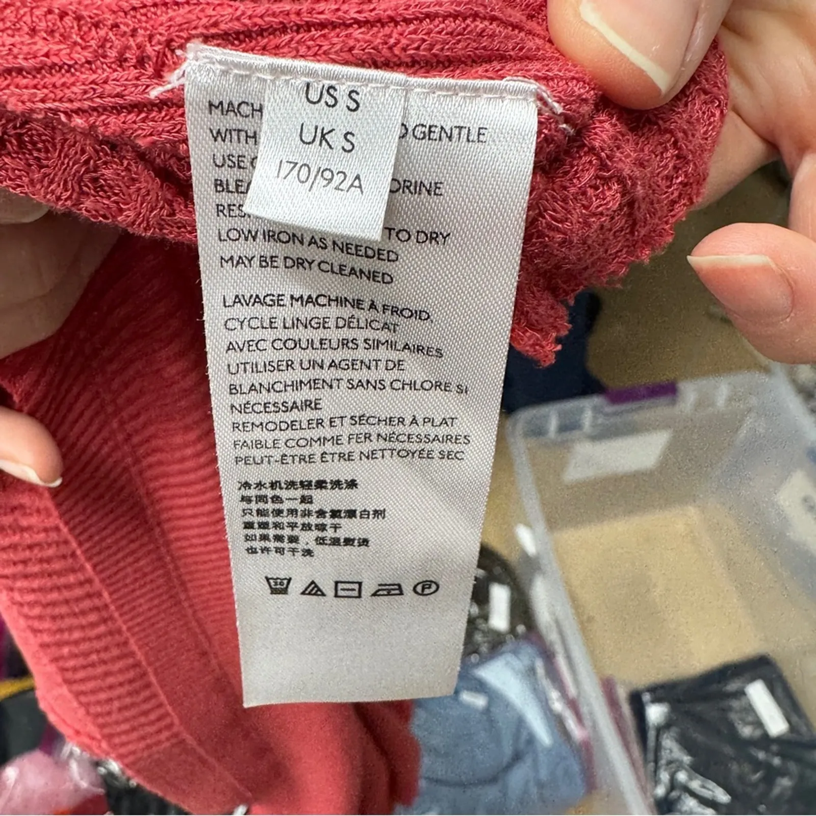 Free People Pink Waffle Knit Sleeveless Top Womens S Cropped Boxy Fit Boho Shirt - Image 7