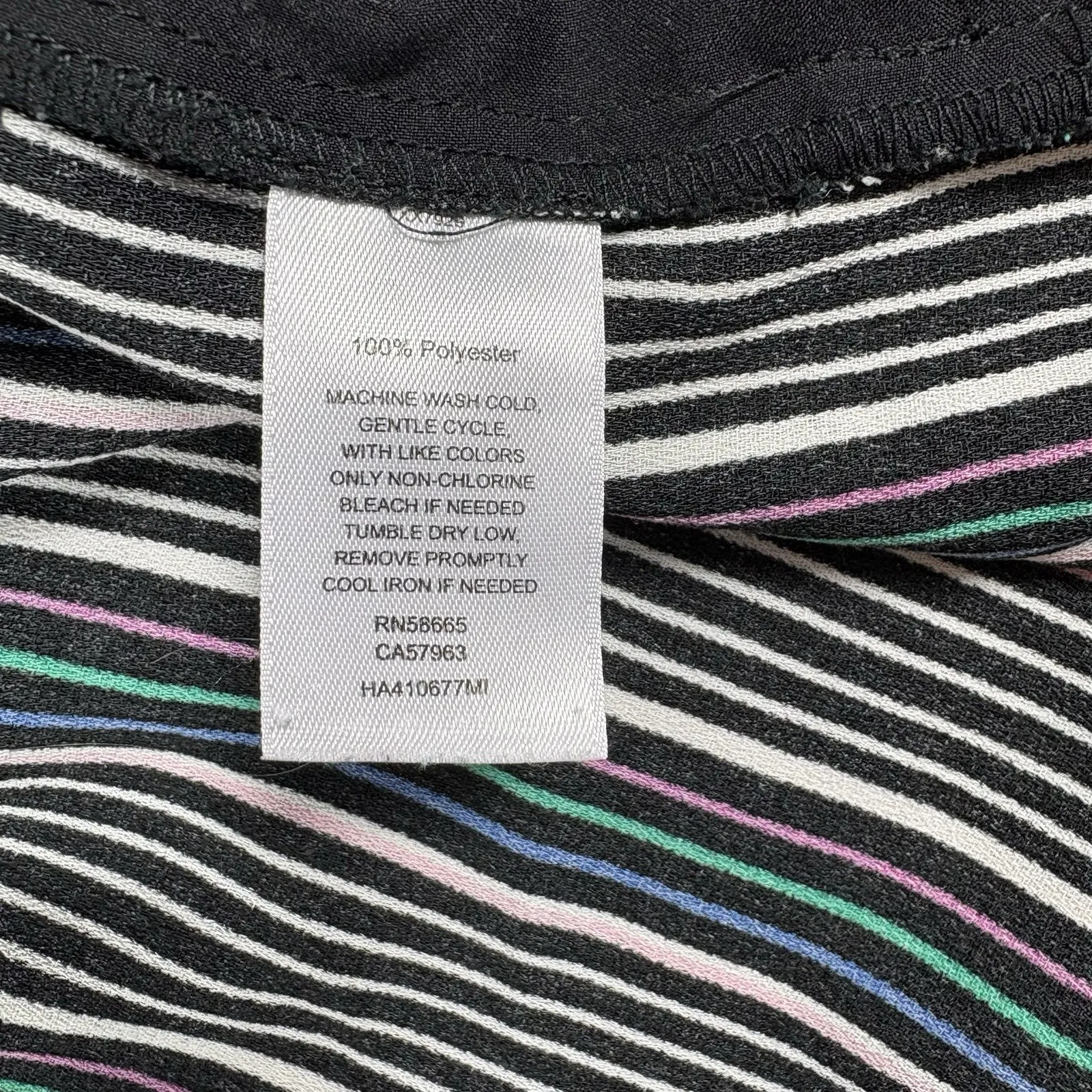 Halogen Size Small Striped One Piece‎ V Neck Romper - Image 4