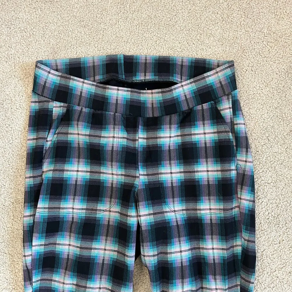 Torrid Full-Length Pocket Leggings Pants Multi Plaid Mid Rise Skinny Size 1X - Image 3