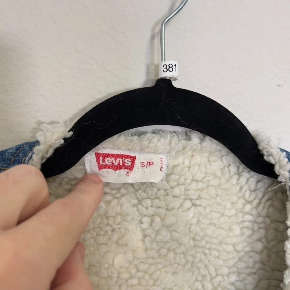 VTG 70s Levi’s Orange Tab Sherpa-Lined Trucker Jacket – Small – - Image 3