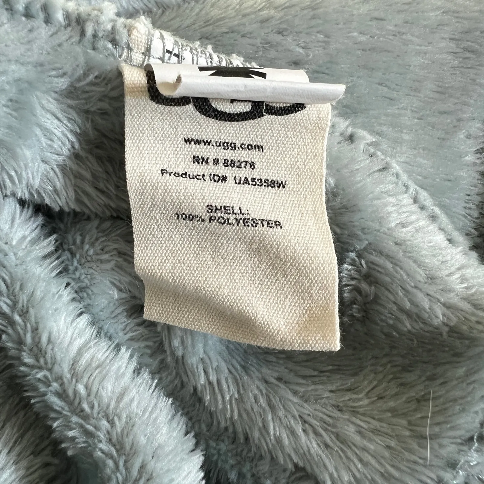 UGG Women's Hooded Short Robe Blue Green Small Pockets Comfort Warm Mom - Image 6