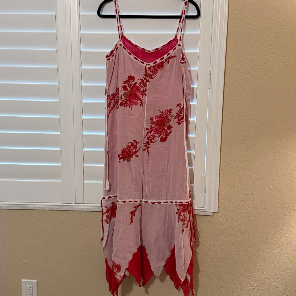 Charo Ruiz Red Spaghetti Strap Dress Pink - Image 3