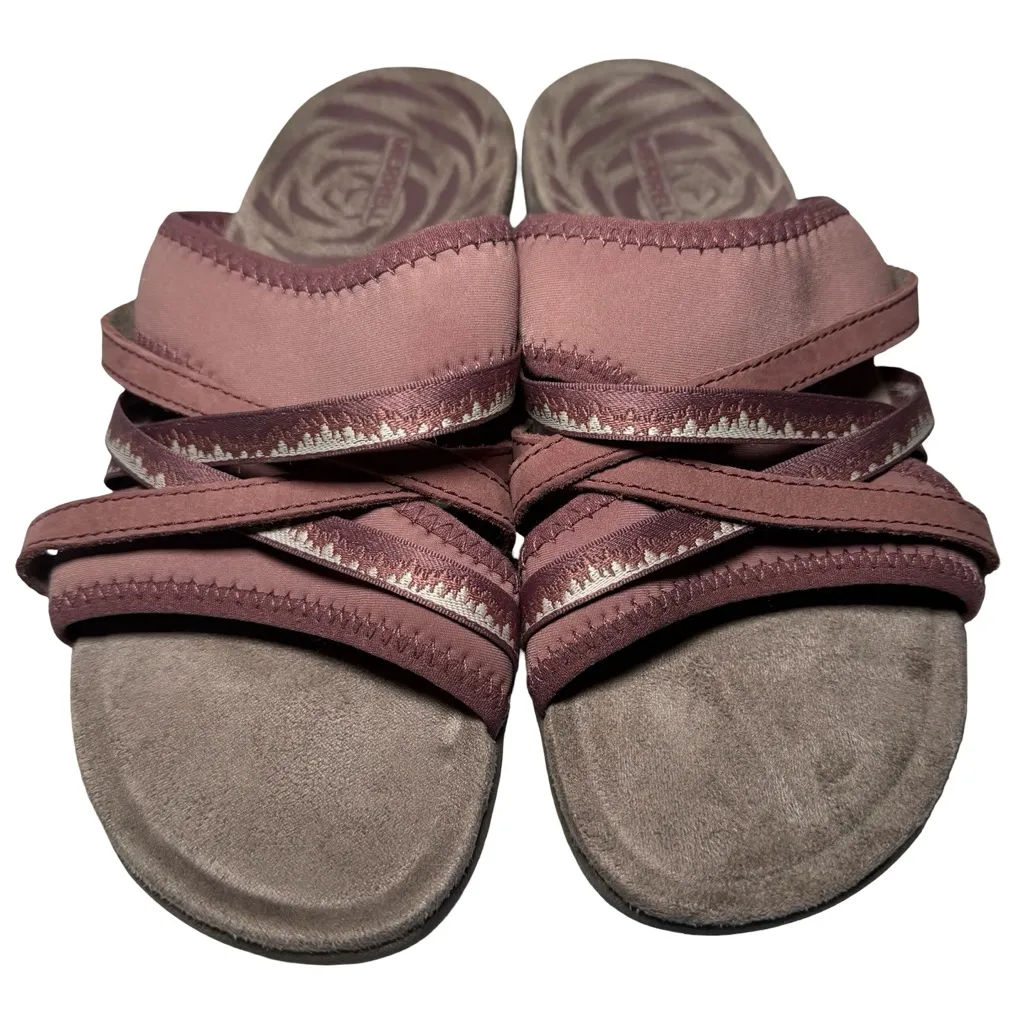 Merrell Terran 3 Cush Slide Sandals Womens 7 Maroon Outdoor Comfort - Image 3