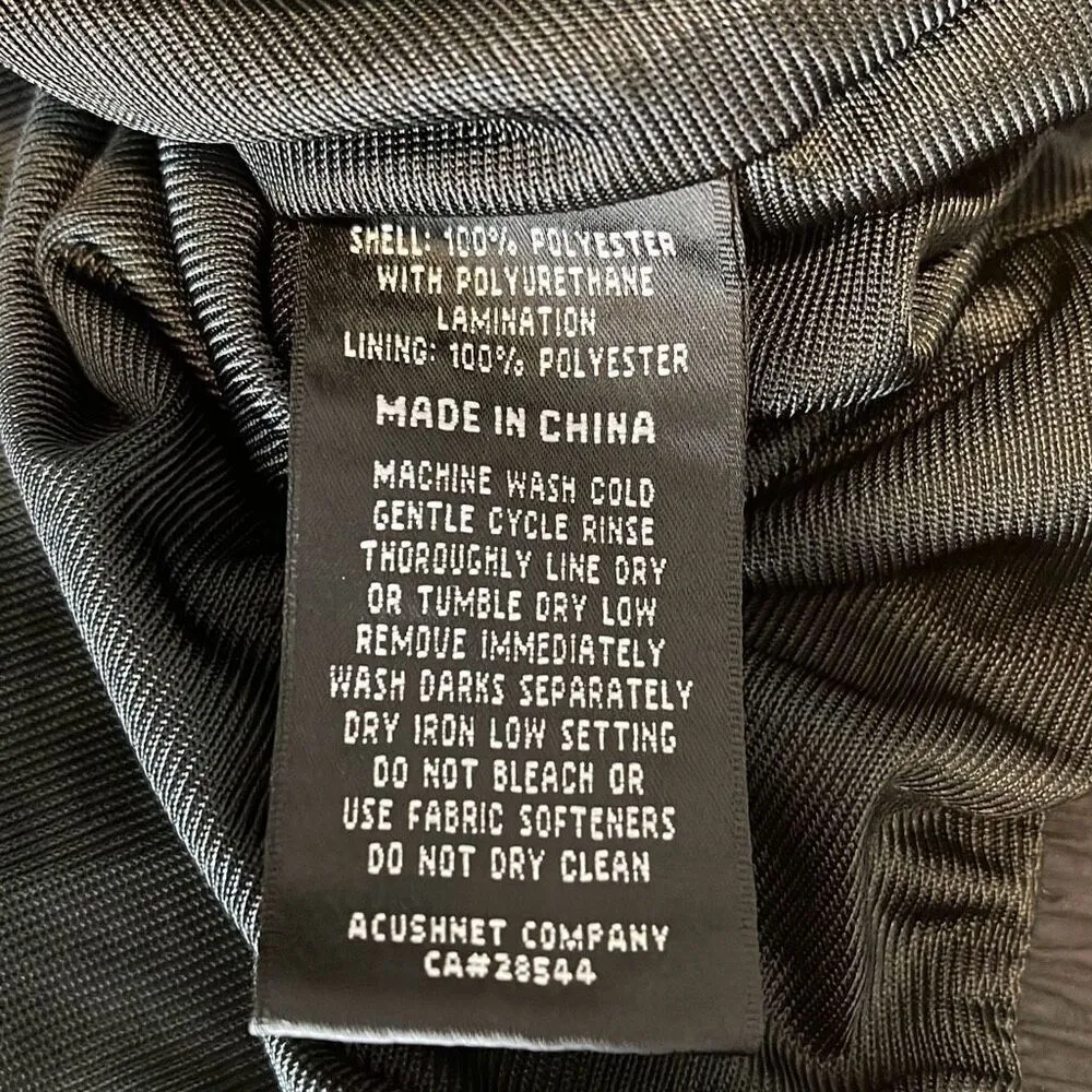 Dryjoys by Footjoy Mens 1/4 Zip Pullover Golf Rain Wind Jacket Black Size XL - Image 8