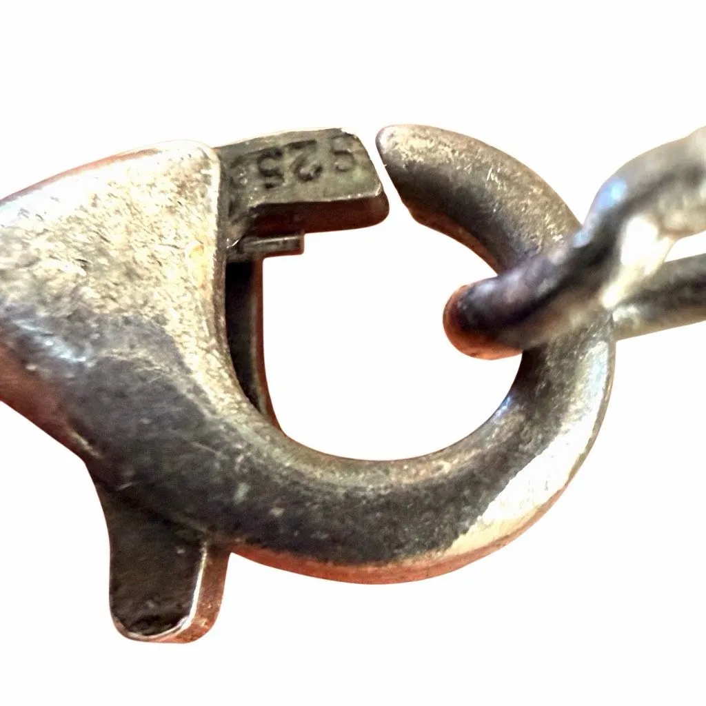 Sterling Silver Citrine & Quartz Beaded choker Necklace - Image 9