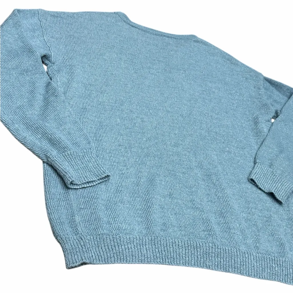 ✨ Simply Southern Women’s “LAKE” Crewneck Sweater 💦 Blue Knit | Size Large - Image 7