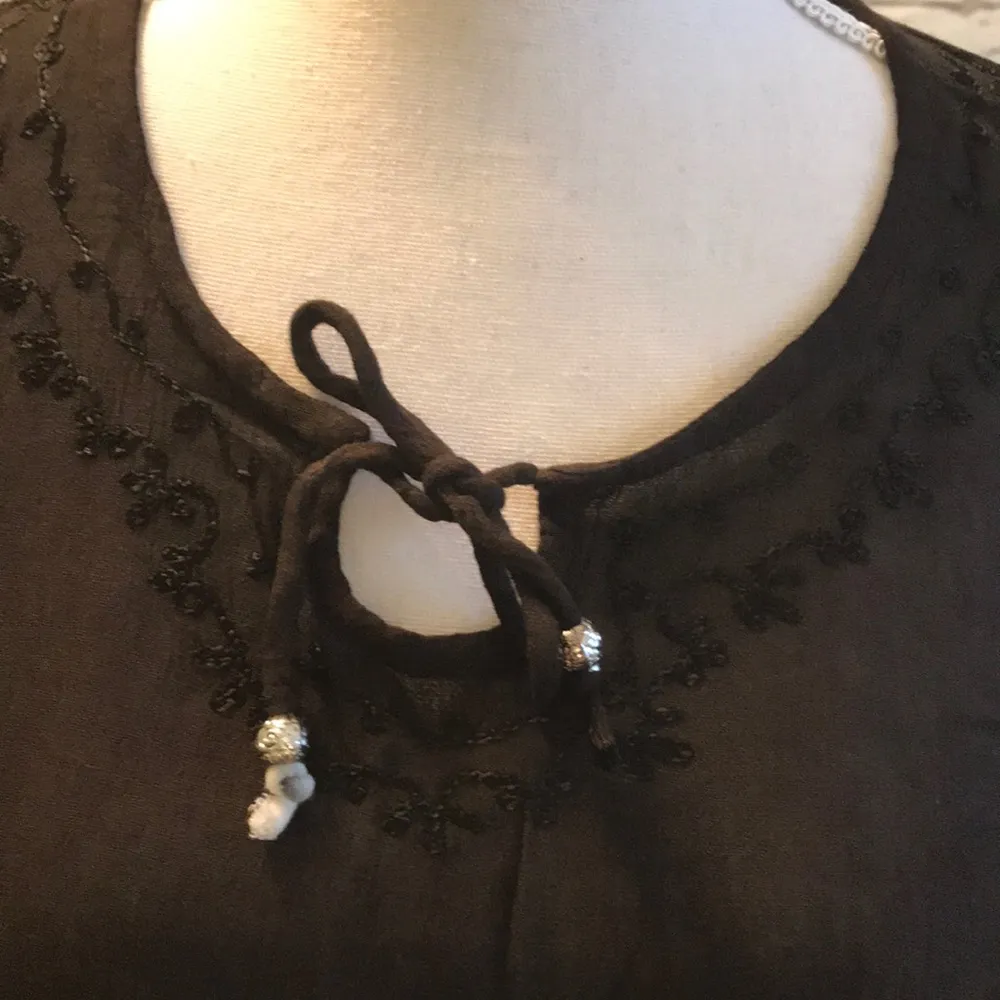 La Moda NWOT lightweight l/s tie dye top Black Size undefined - Image 4