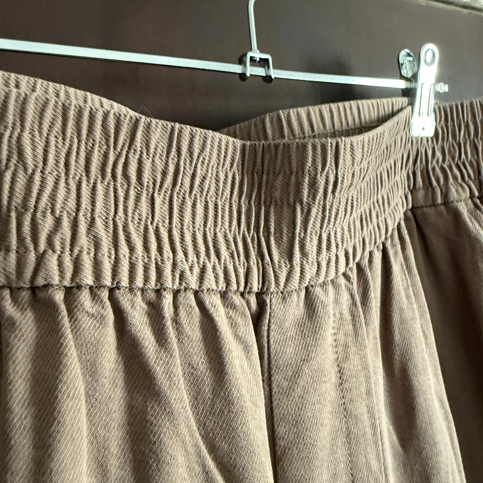 MADEWELL | Taupe Pull-On Carley Wide-Leg Pants in Softdrape | Size Extra Large - Image 5