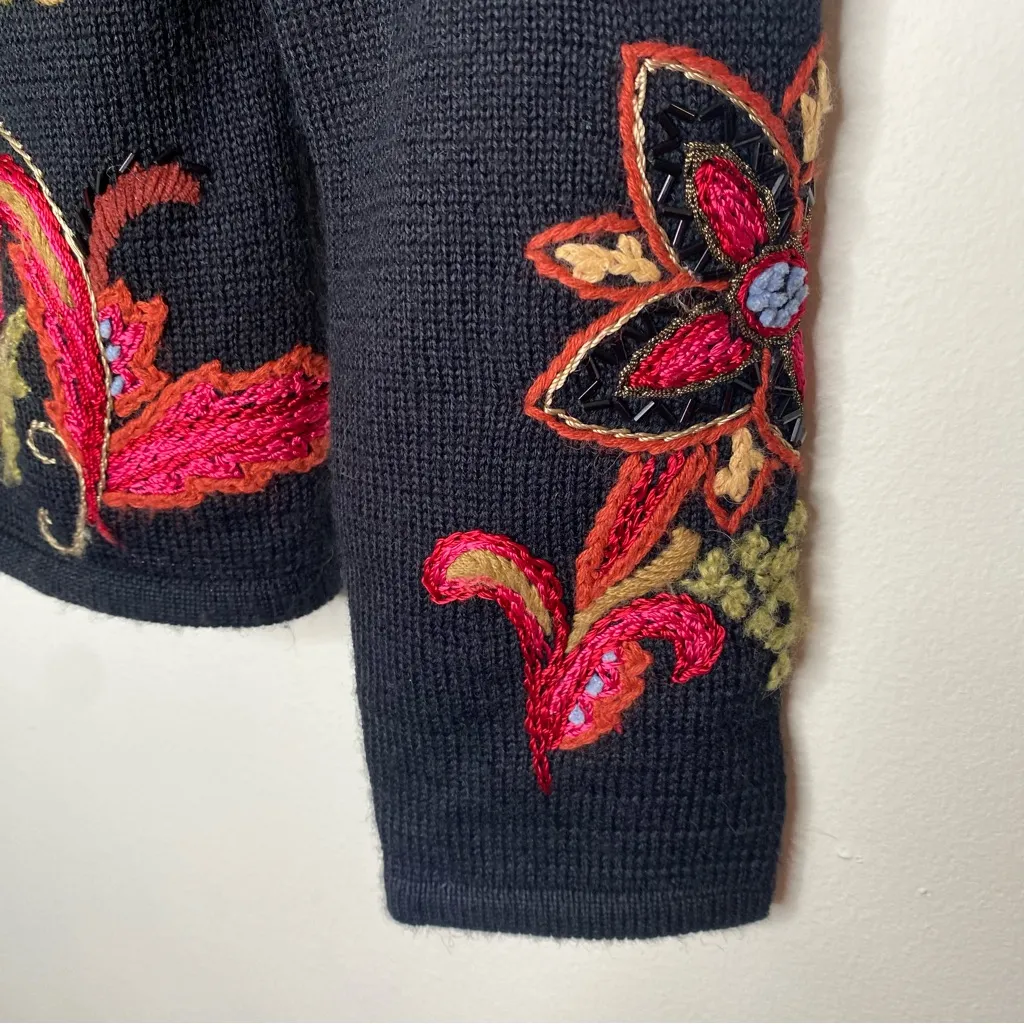 Talbots Petites Full Zip Wool Blend Cardigan Sweater S - Image 6