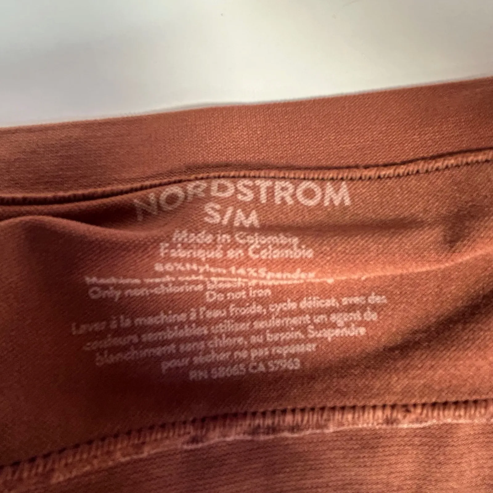 Nordstrom Seamless Bandeau Bra Top Brown Small/Medium Nylon Spandex Knit Comfort - Image 3