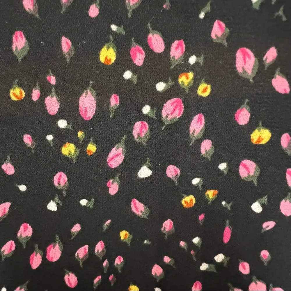 Jacqueline de Yong tiered floral midi dress black w/tiny floral print size 36/4 - Image 10