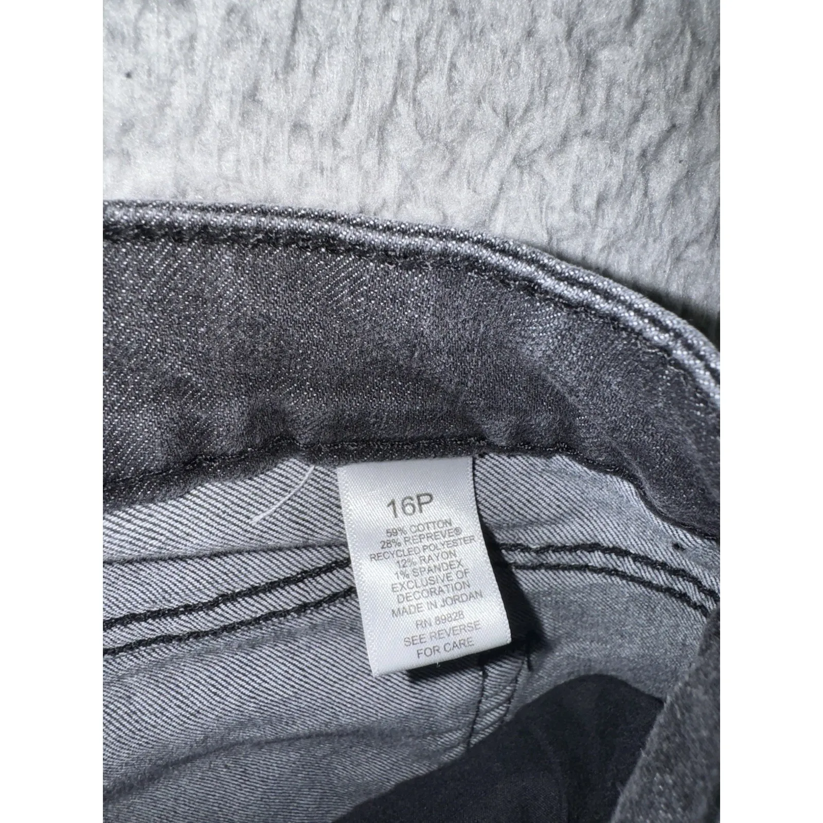 LOGO Lavish Lori‎ Goldstein Boyfriend Jeans Women 16P Denim Patchwork Boho - Image 7