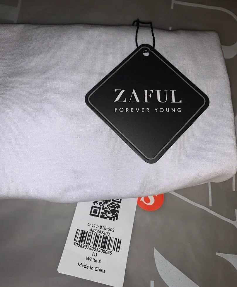 Zaful White Cropped Tee - Image 5