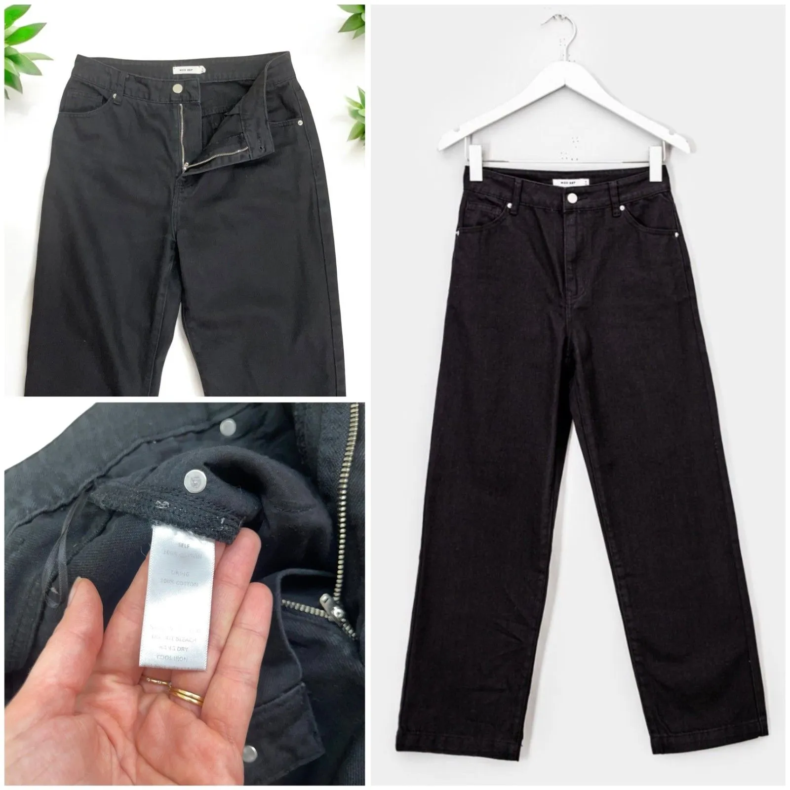 Mod Ref Tessa Straight Leg Jeans in Black - Image 10