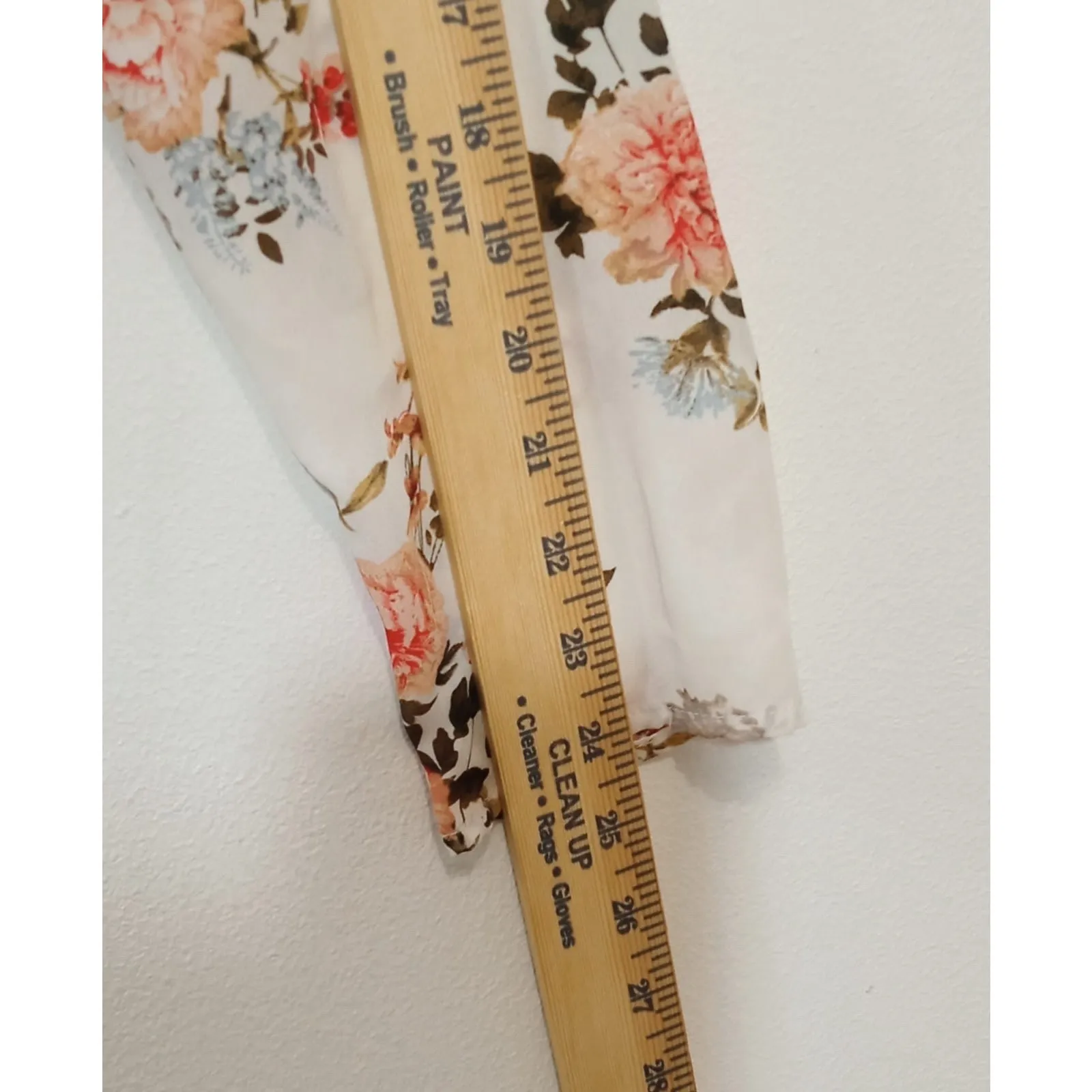 Rue21 Women's Top Blouse Long Sleeve Ivory Floral Print Bohemian Size XS - Image 8