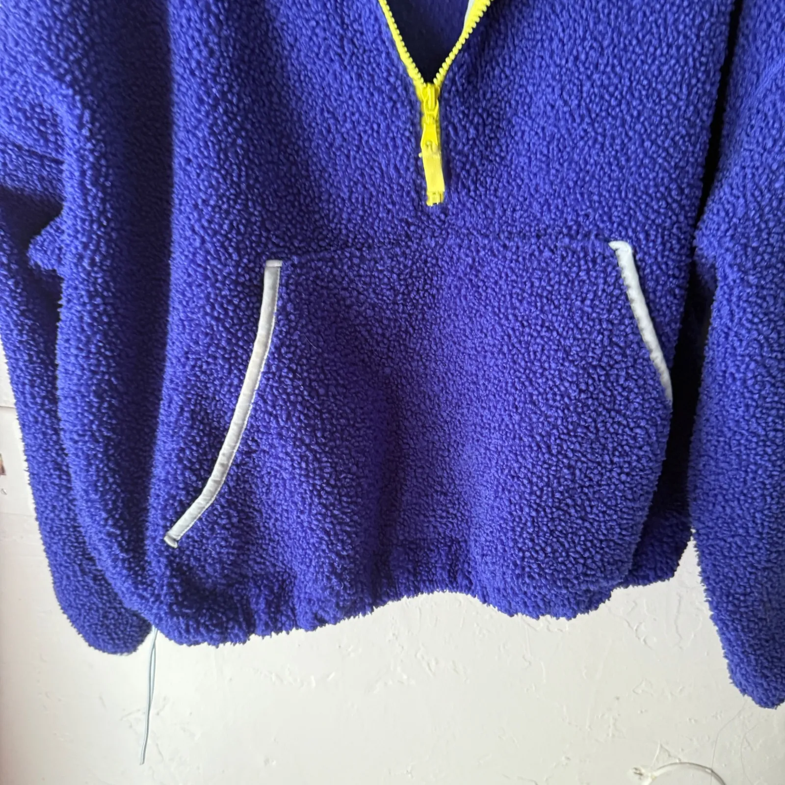 Wild Fable Womens Purple Fleece Sherpa Quarter Zip Hoodie Top XXL Plus - Image 6