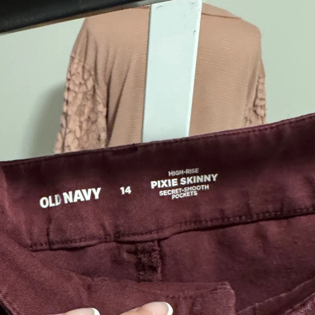 Old Navy womens Dark Md Red Chinos - Image 2