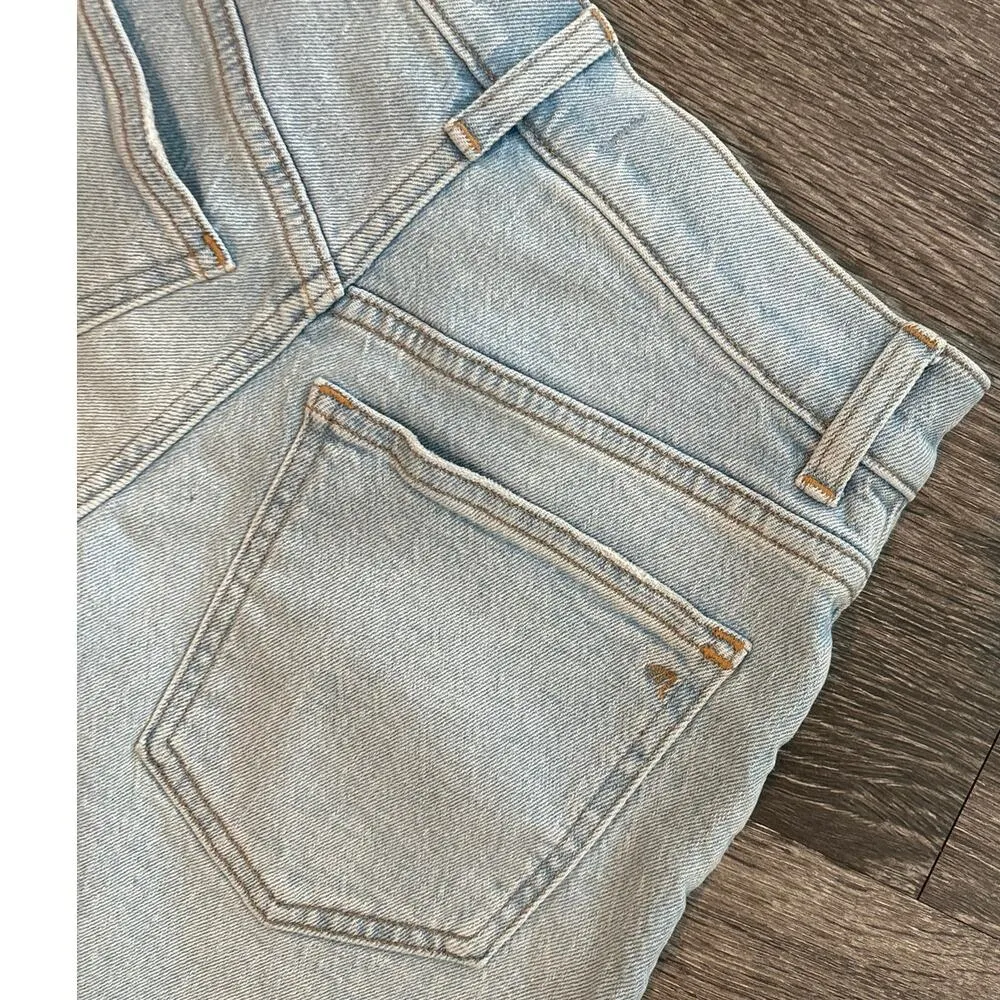 NWT Madewell The Perfect Vintage Jean Short in Fitzgerald Wash: Raw-Hem Size 23 - Image 8