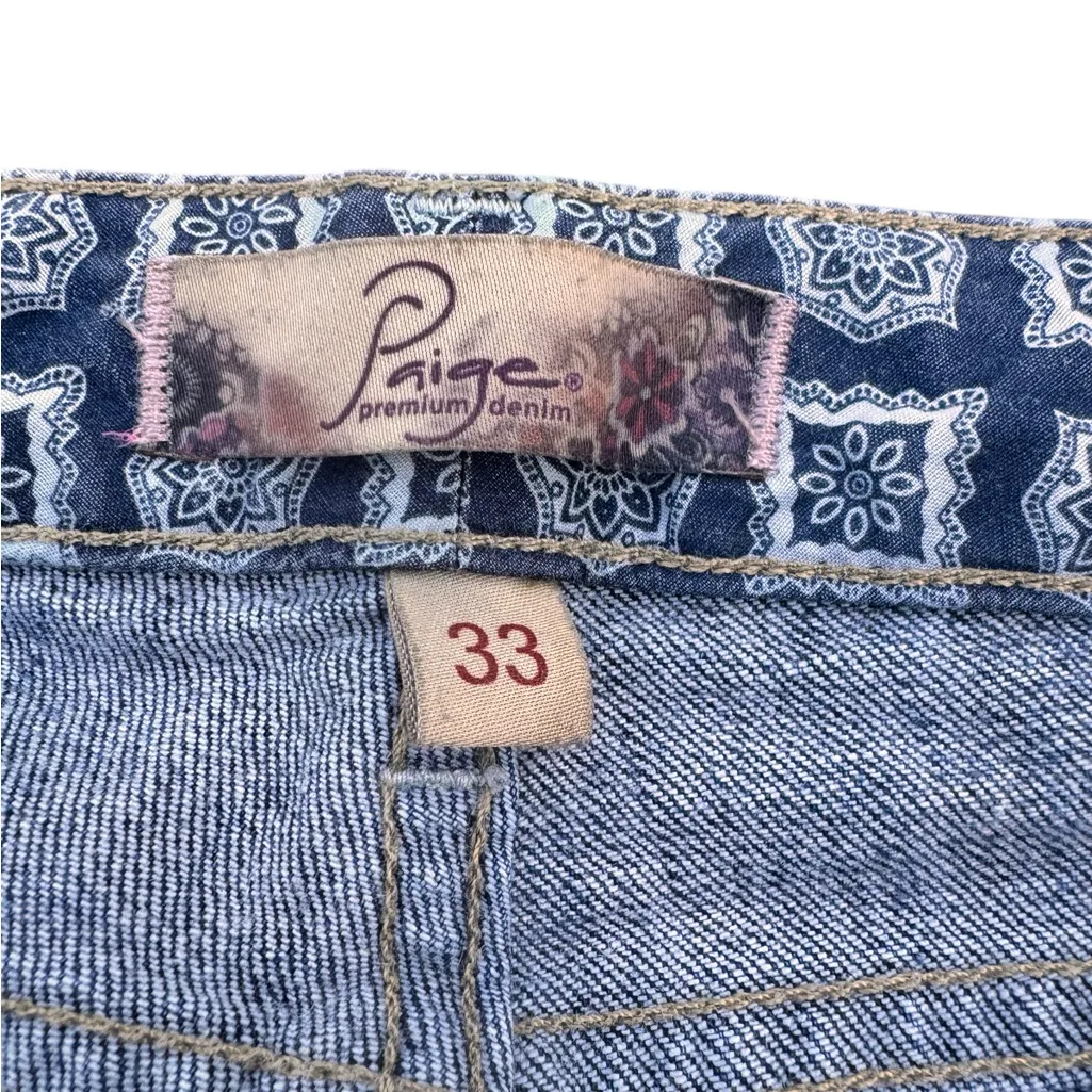 Paige Premium Denim Hollywood Hills Bootcut Jeans Women’s Size 33 Blue USA EUC - Image 8