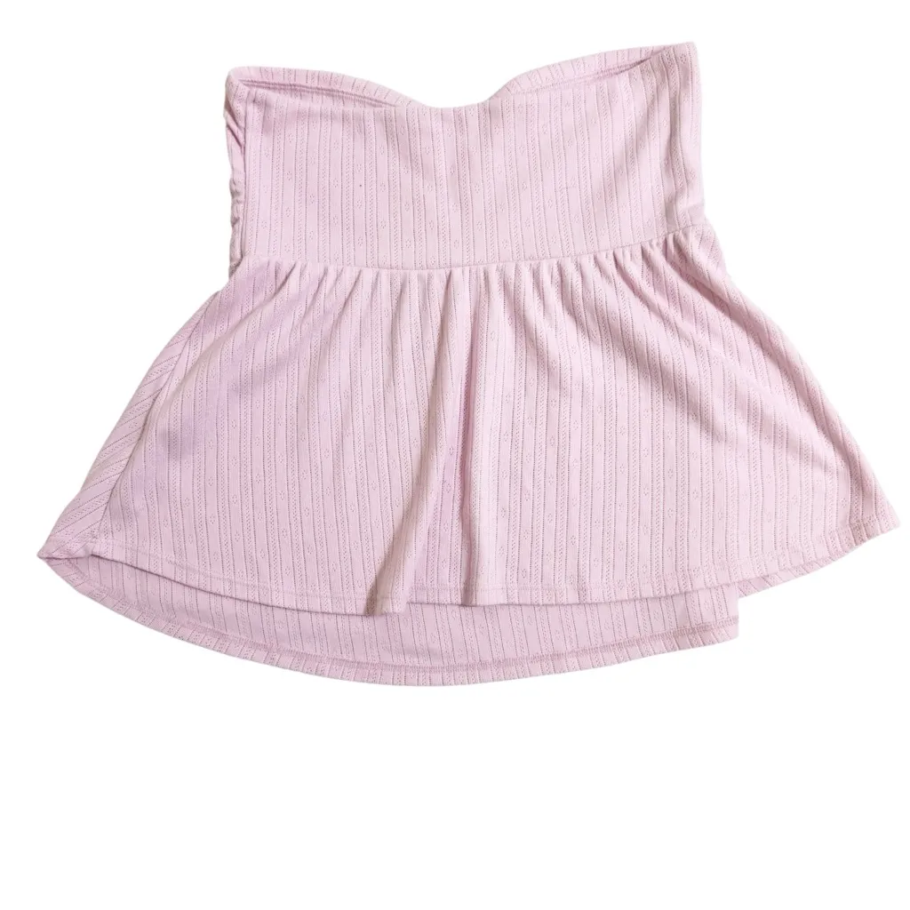 Hollister Easy Strapless Pointelle‎ Babydoll Top size L - Image 4