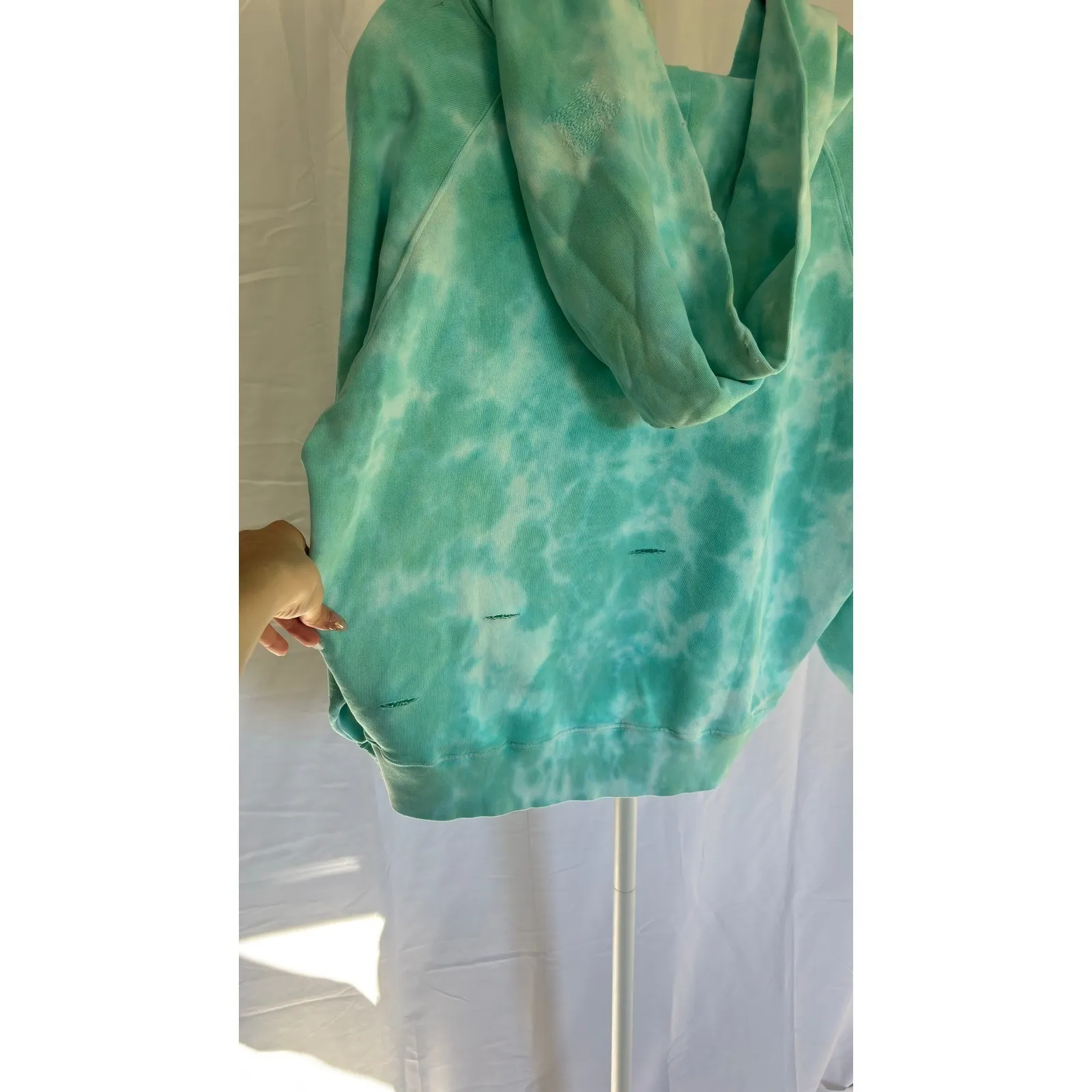 $245 NWT LoveShackFancy Addison Tie Dye Cotton Hoodie Sweatshirt - Image 10