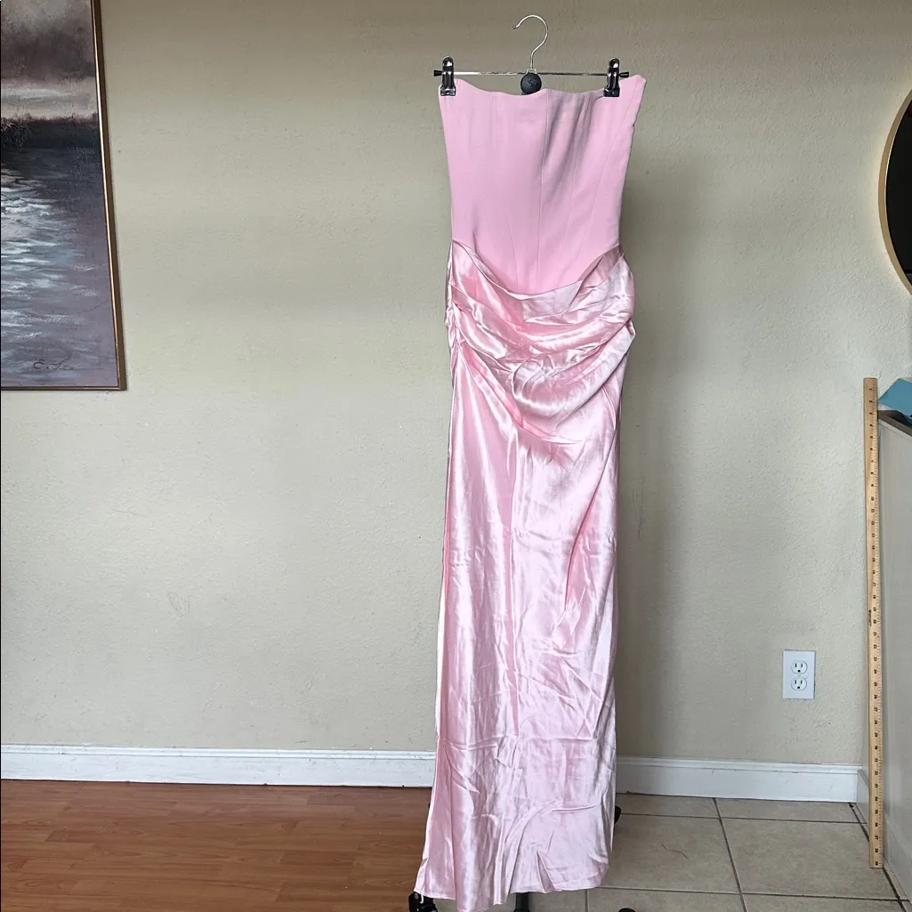 HOUSE OF CB XS A-C 'Persephone' Rose‎ Shadow Strapless Corset Maxi NWOT - Image 3