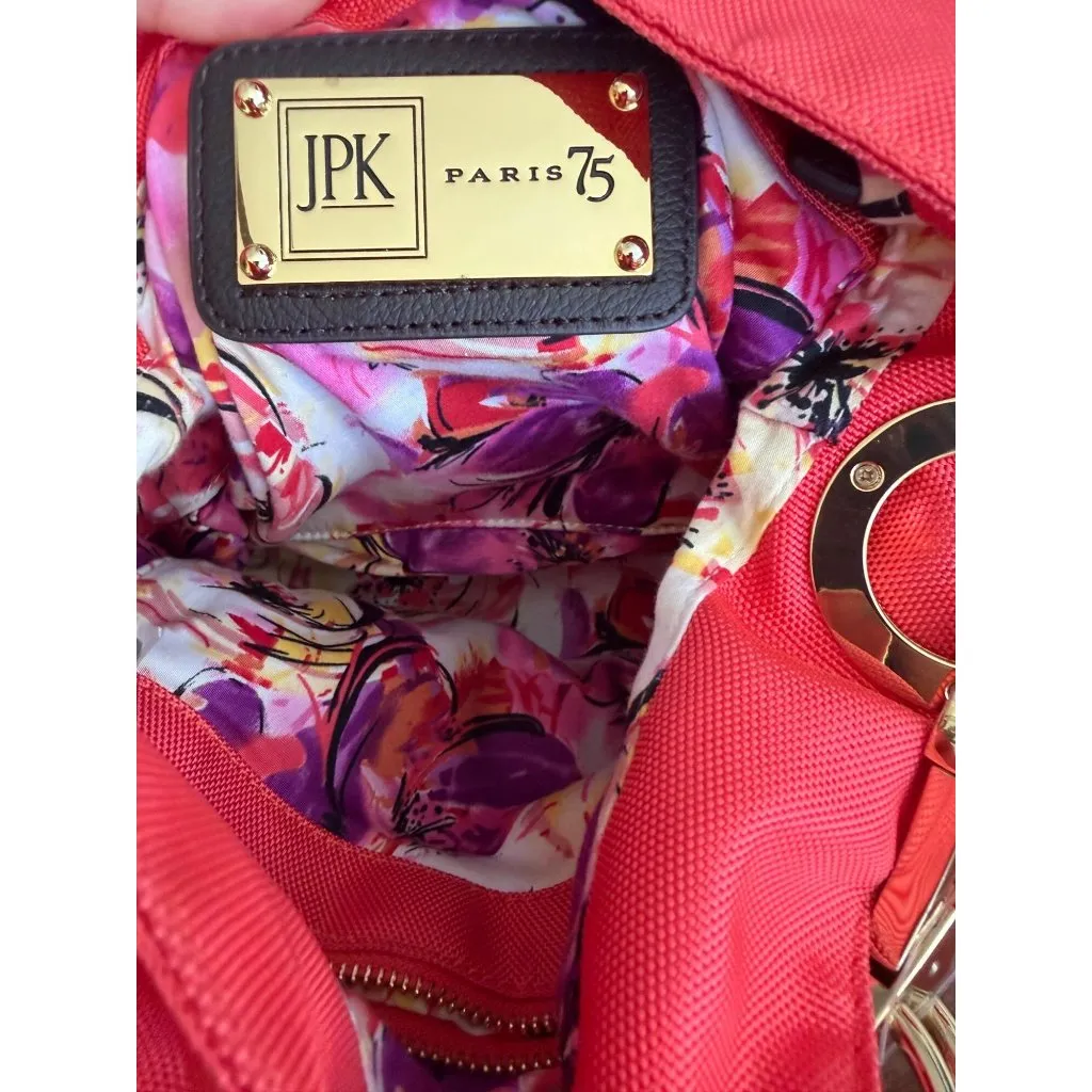 JPK Jean Pierre Klifa 75 Nylon Coral Bucket Shoulder Bag Red - Image 2