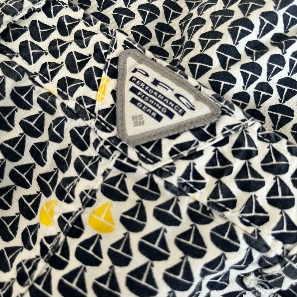 COLUMBIA PFG Super Bonehead Shorts Sailboat Print Cotton Womens Size 14 - Image 7