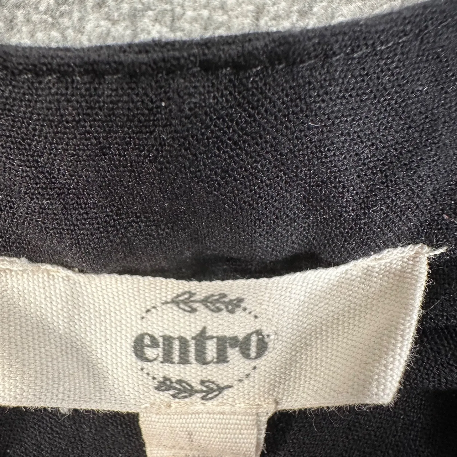 Entro Tiered Ruffle Babydoll Dress Women's Large Black Flutter Sleeve V-Neck - Image 3