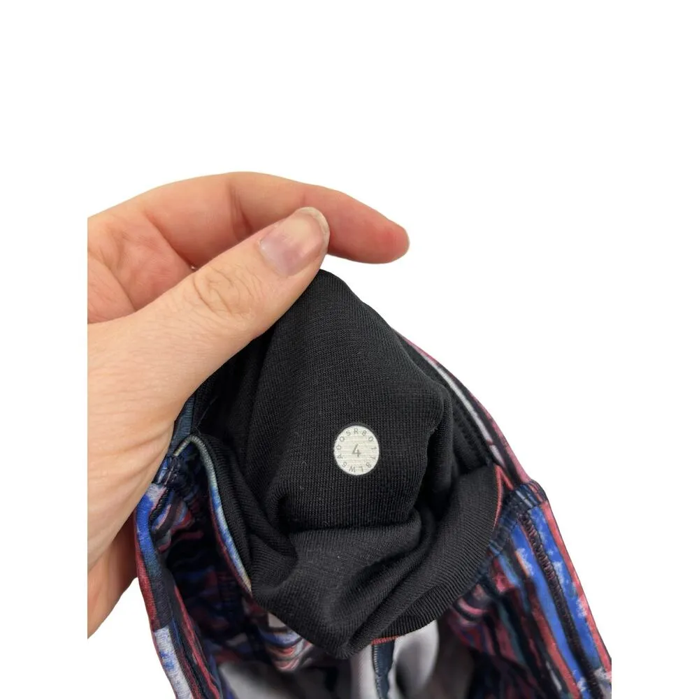 Lululemon Leggings Womens 4 Fast & Free Tight Hinshu Alpine White Multi - Image 3