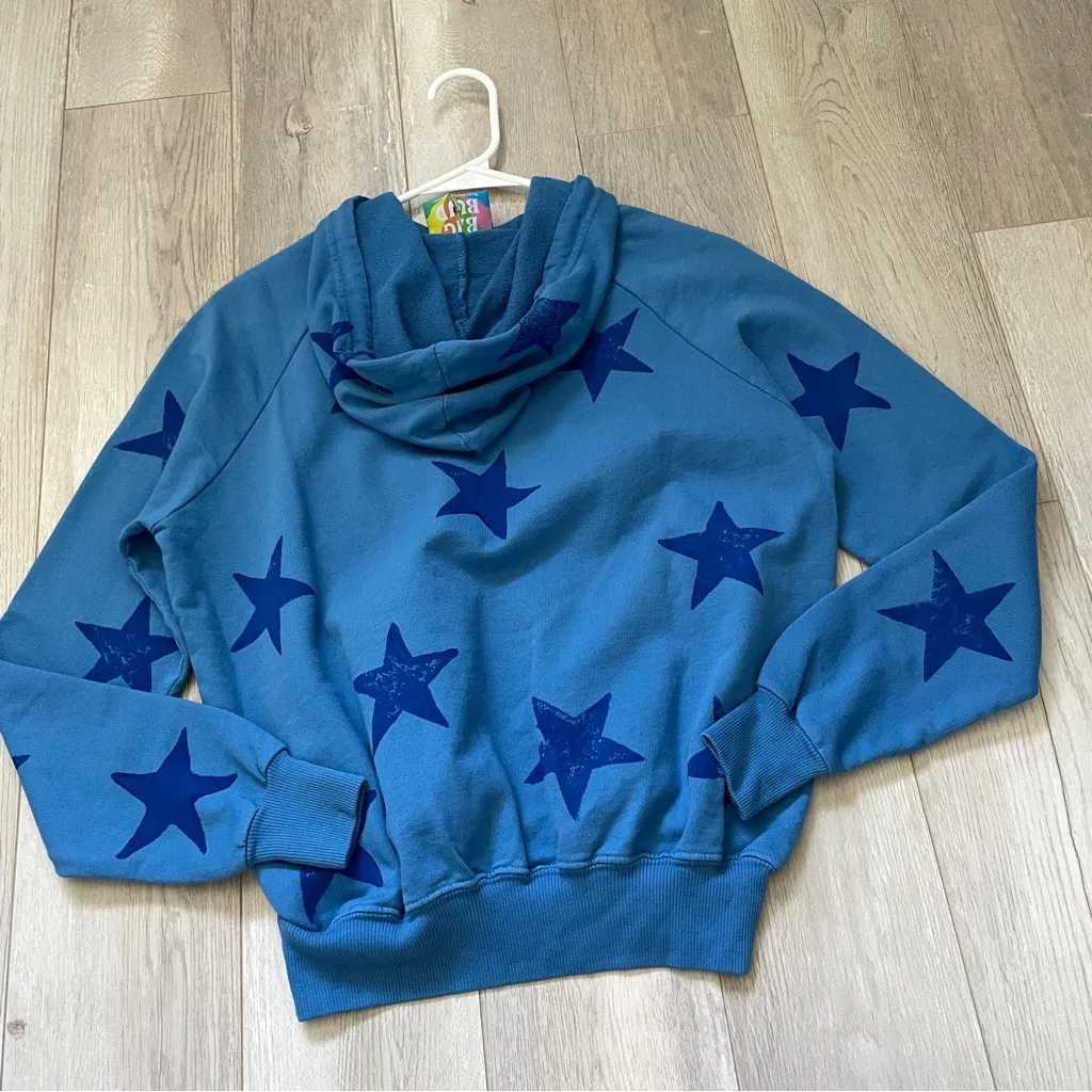 Big Bud Press Star Hoodie Sweatshirt painstamp unisex Blue (xsmall) Size XS - Image 4