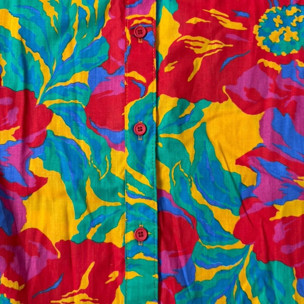 Oscar De La Renta Dress Womens Size Medium Vintage 70s NEW W TAGS Swirl Bright - Image 13