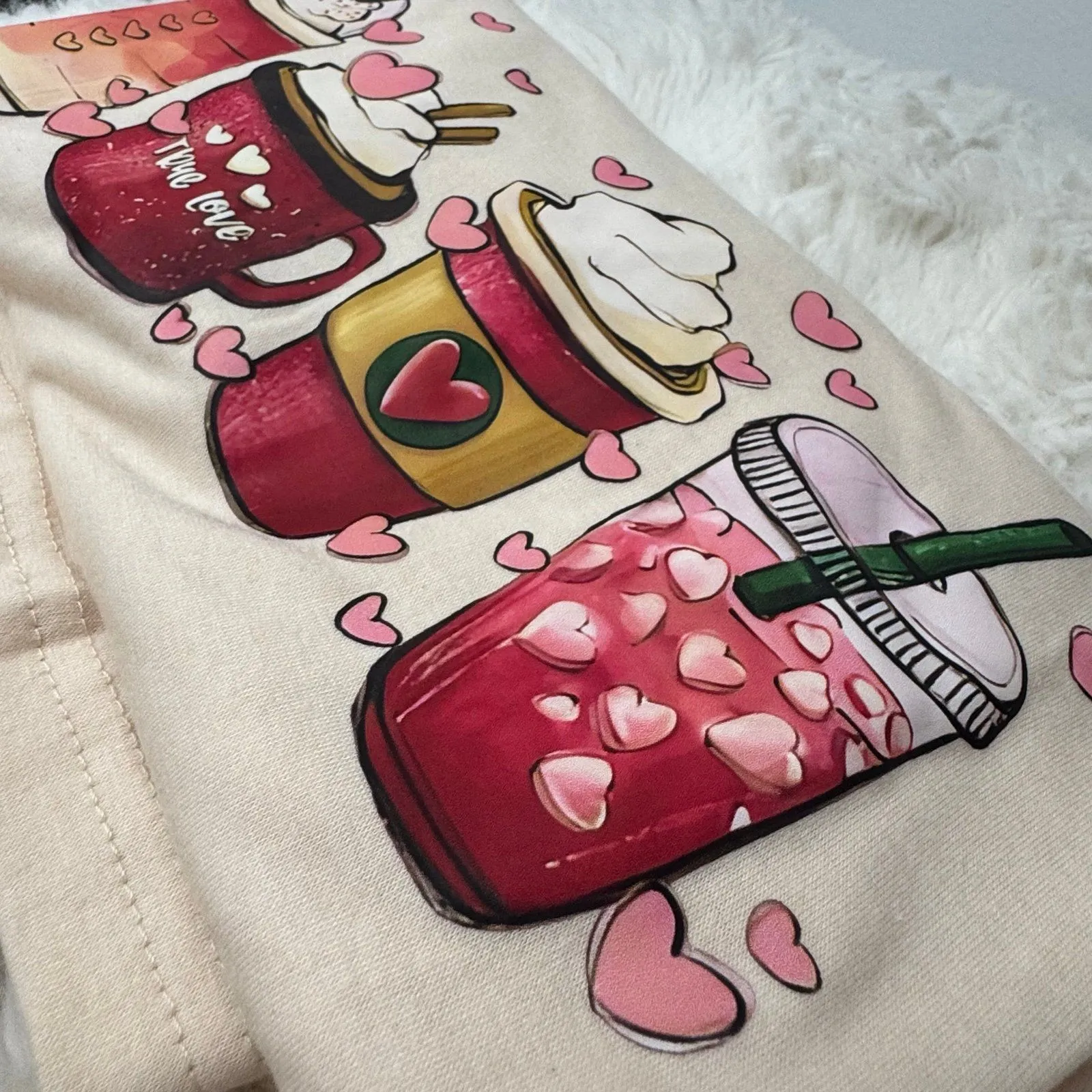 Women's valentine day coffee Print T - Image 4