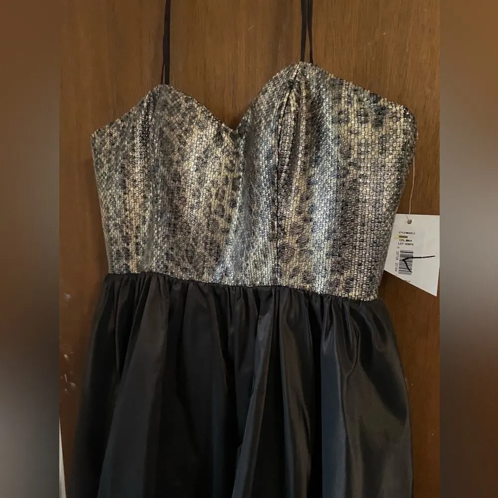 THEIA mahogany midi dress Gold Size 10 - Image 5