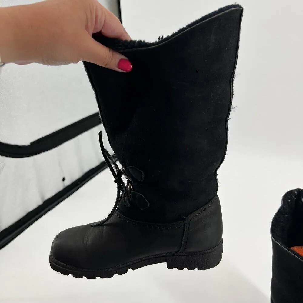 Sorel black winter boots front tie waterproof fleece interior women size 7.5 - Image 6