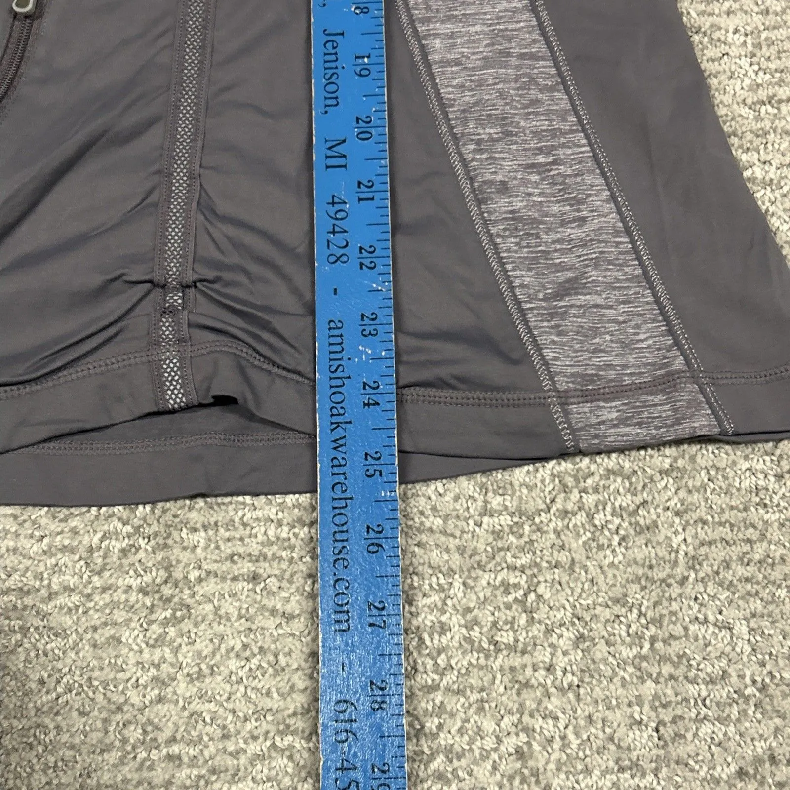 Lululemon Run For Your Life Top Womens 6 Gray Purple Cross Train Pullover Hooded - Image 11