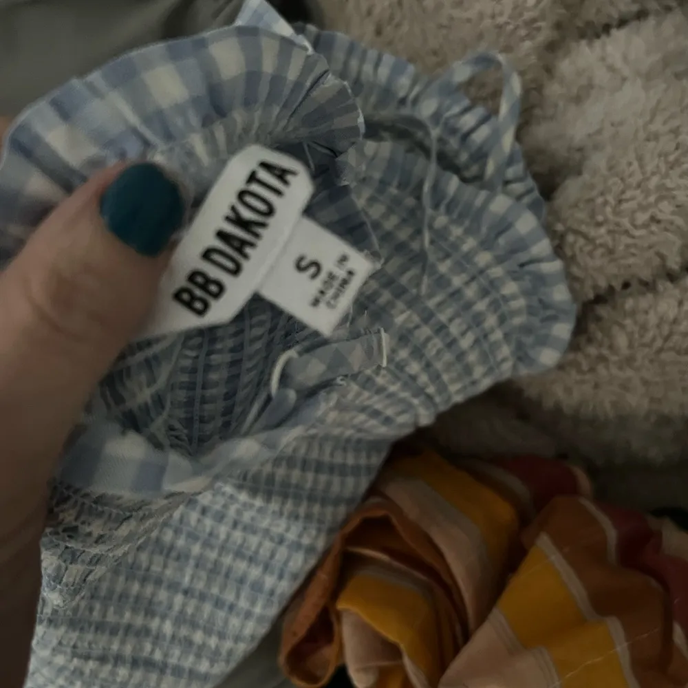 Hello Sunshine Smocked Top gingham blue sweetheart - Image 2