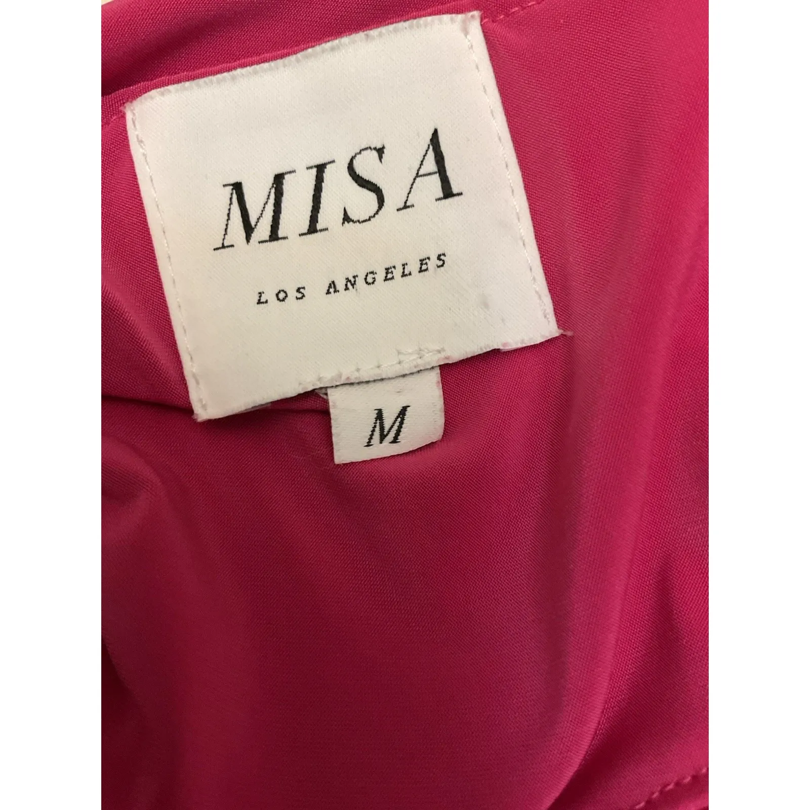 MISA Los Angeles Dress Womens Medium Pink Jersey Mini Leza Knot Front Split Rush - Image 7