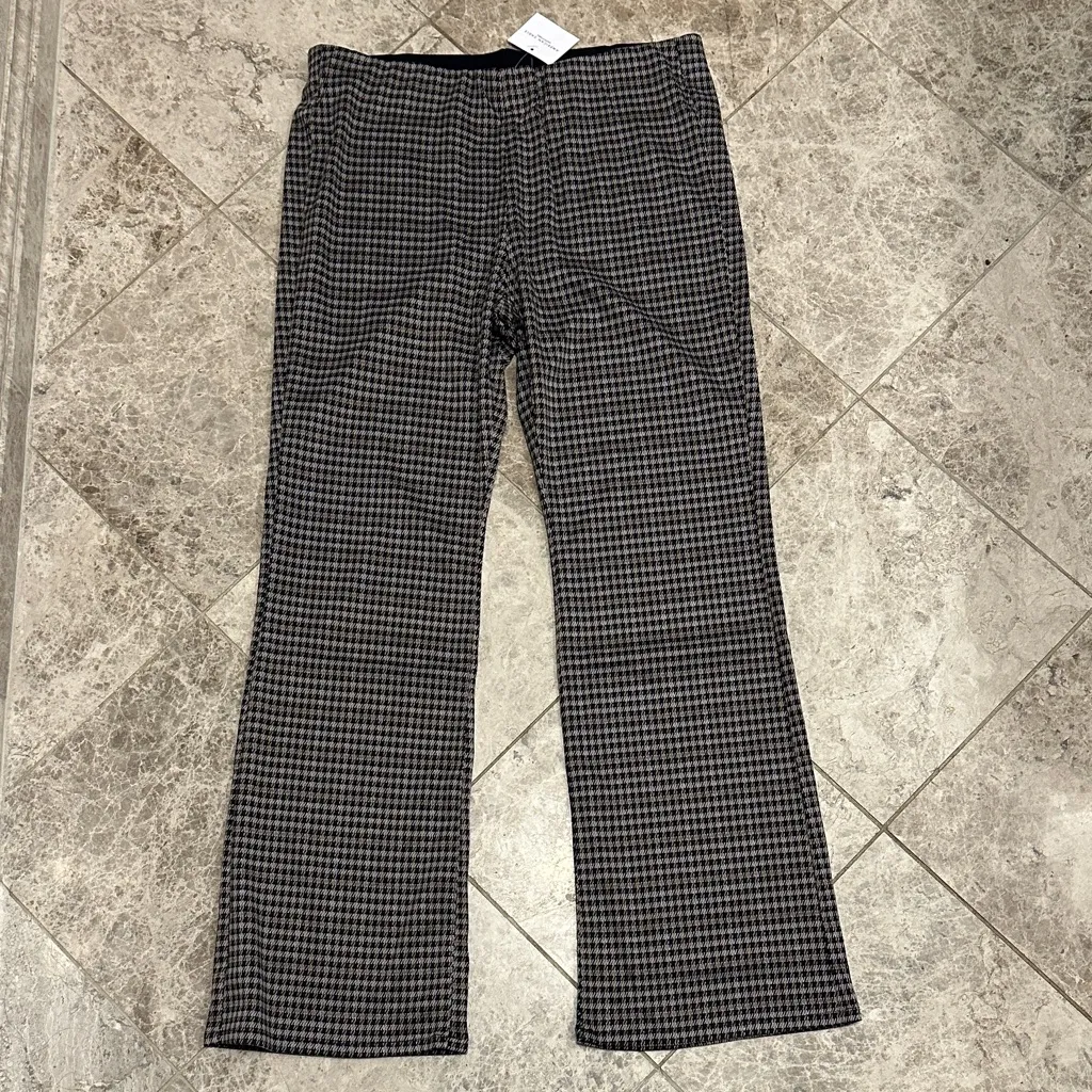 American Eagle  AE Knit Pull On High Waisted Kick Boot Pants NEW Houndstooth L - Image 2