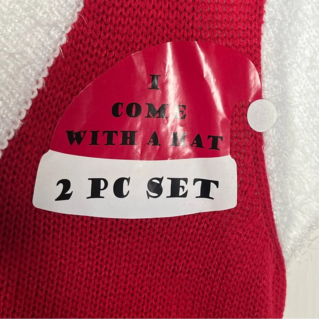 Allison Brittany Mrs Claus Christmas Sweater Dress Sz M Santa Hat & Dress - Image 6