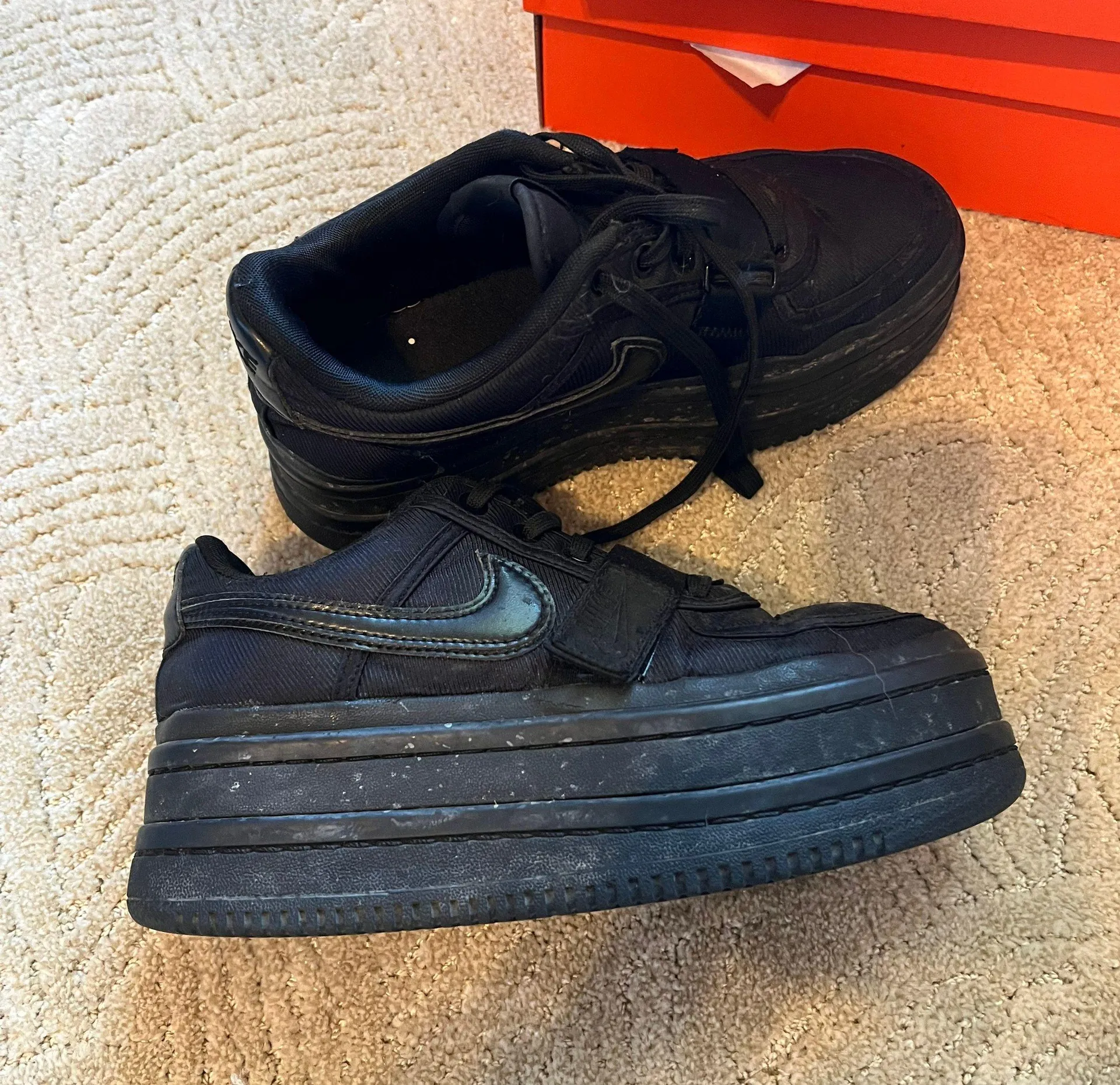 Platform Black Air Force 1s - Image 2