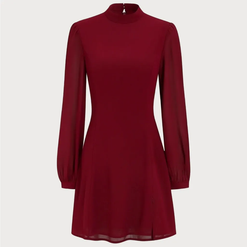 Rihoas Red Mock Neck See - Image 7