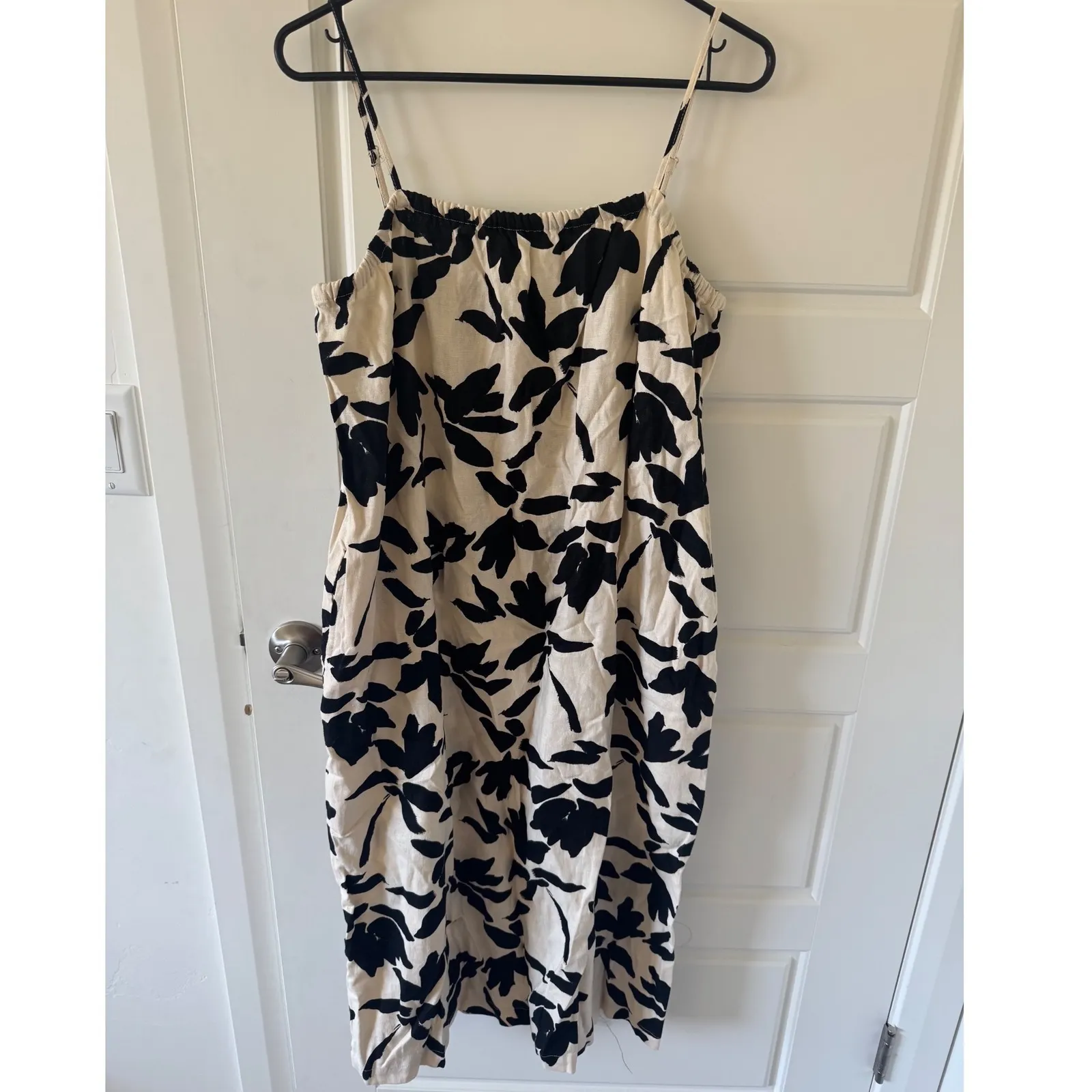 New A New Day Womens Linen Floral Sleeveless Midi Dress sz M Beach Vacation - Image 5