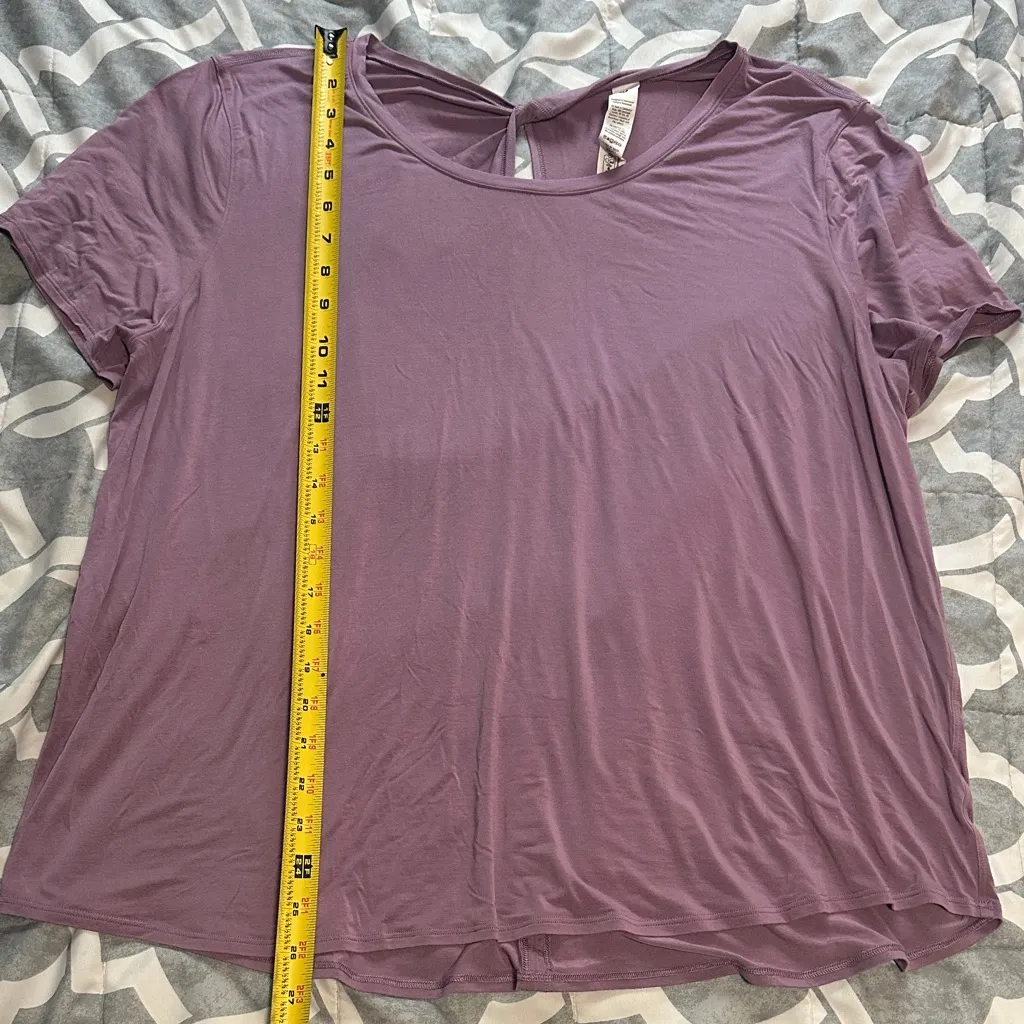 Lululemon Lavender Lux Modal-Silk Twist-Back Short-Sleeve shirt yoga top - Image 4