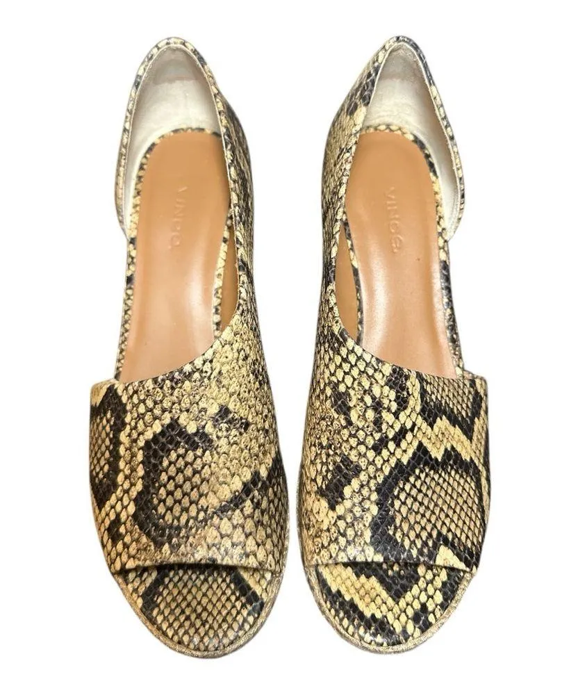 Sonora Peep-Toe Snake skin Espadrille Wedge Sandals size 8.5M - Image 2