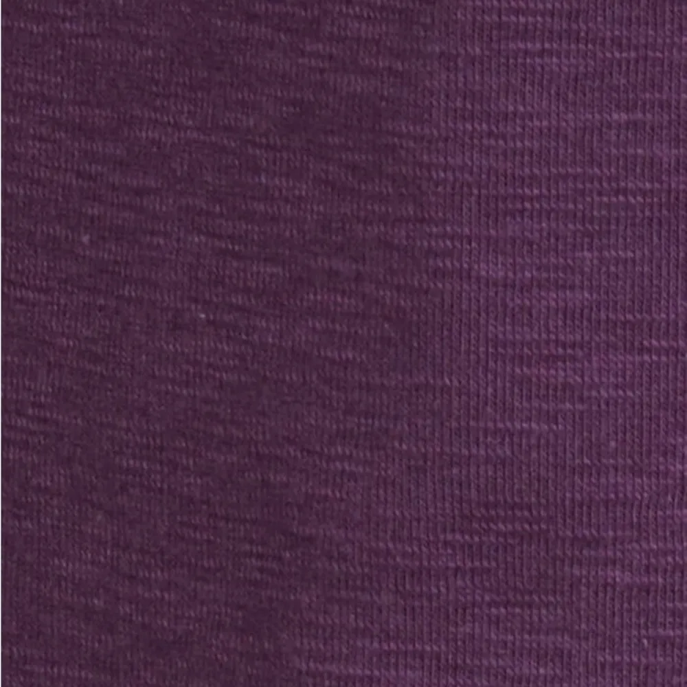 Madewell Split Neck Long Sleeve T-Shirt Crop Rounded Hem Heathered Plum XL NWT - Image 6