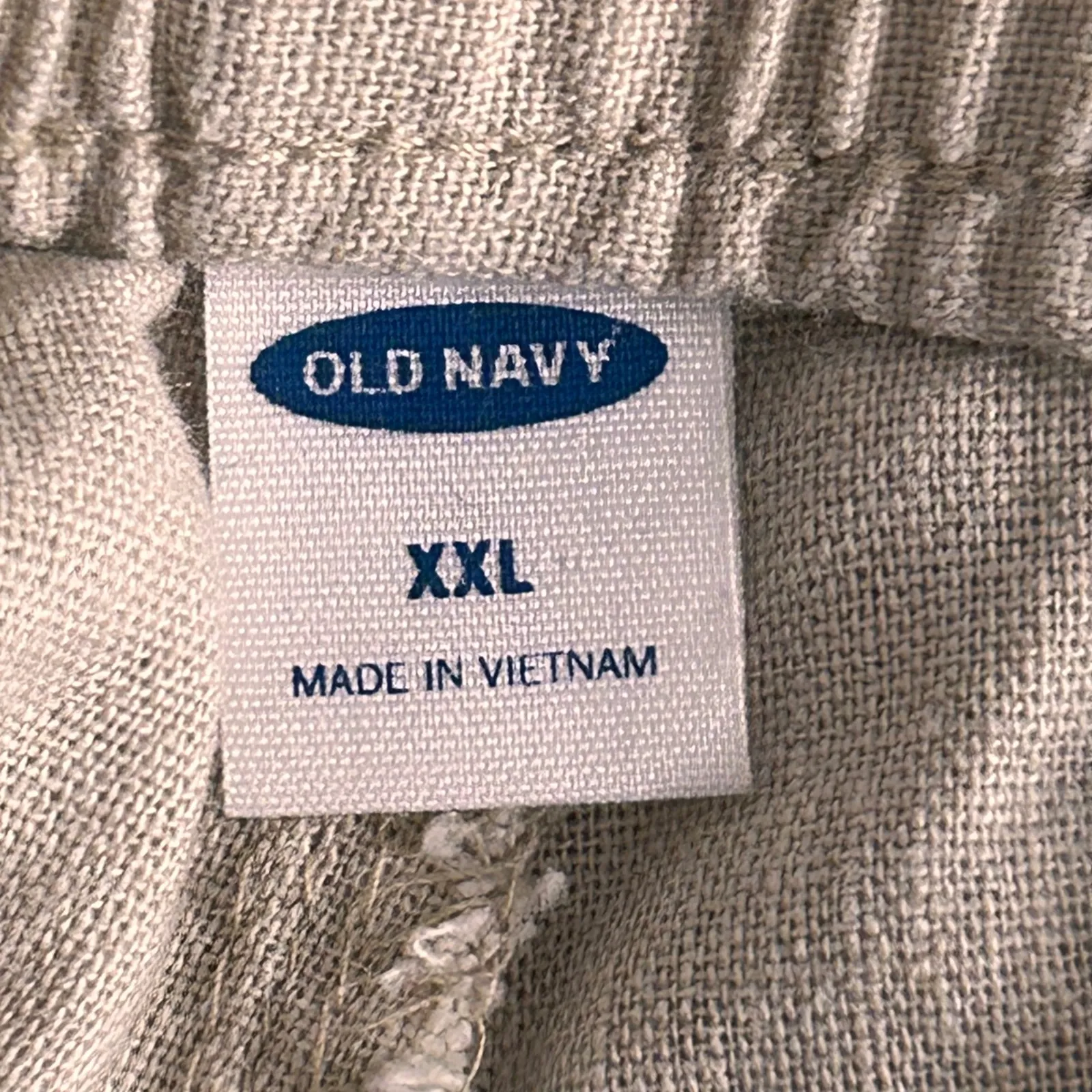 Old Navy Womens Linen Pants Size XXL Summer Beach Travel Coastal‎ Tan Drawstring - Image 7