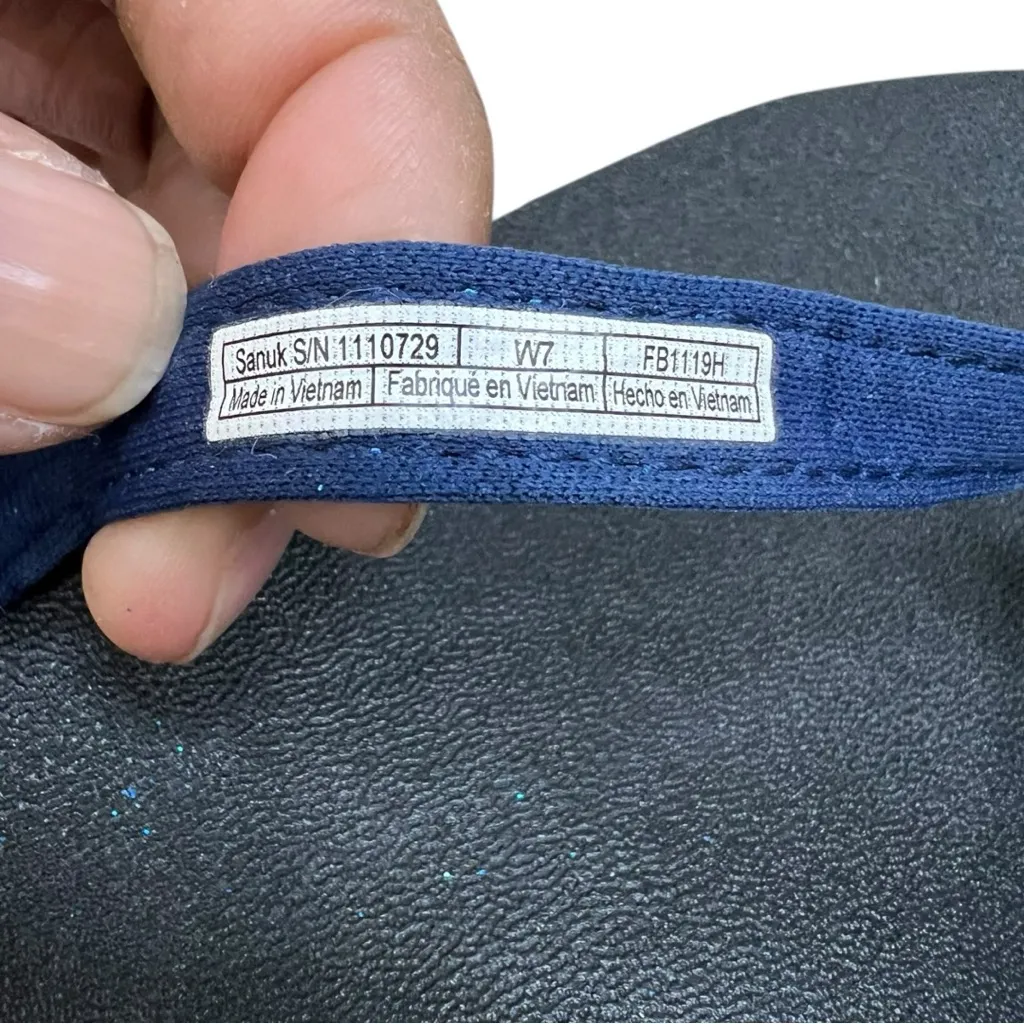 Sanuk Women's Yoga Joy Sparkle flip-flops - Blue Glitter Strap - Size 7 - Image 6